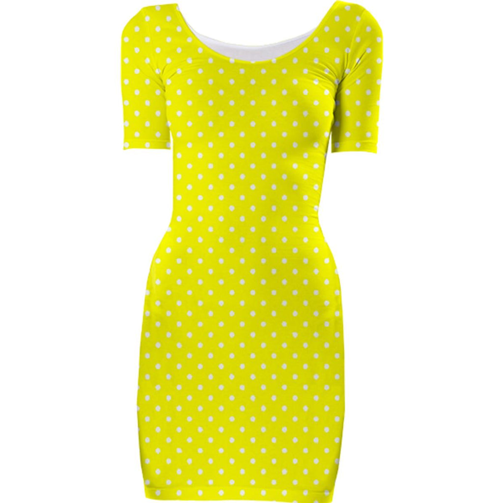 ArtyZen Studios Yellow Polka Dot Dress