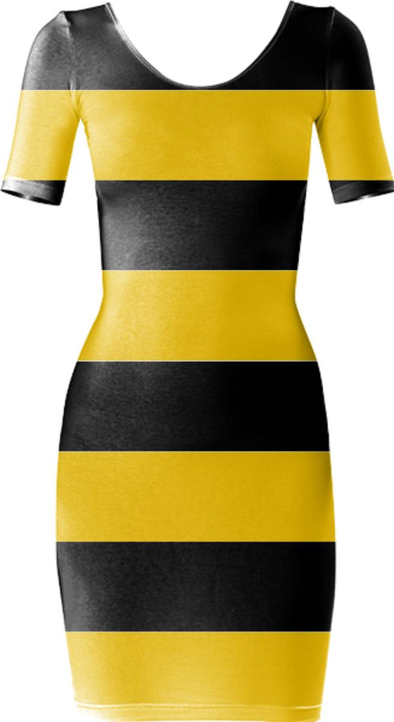 Bee Stripes Pattern Dress