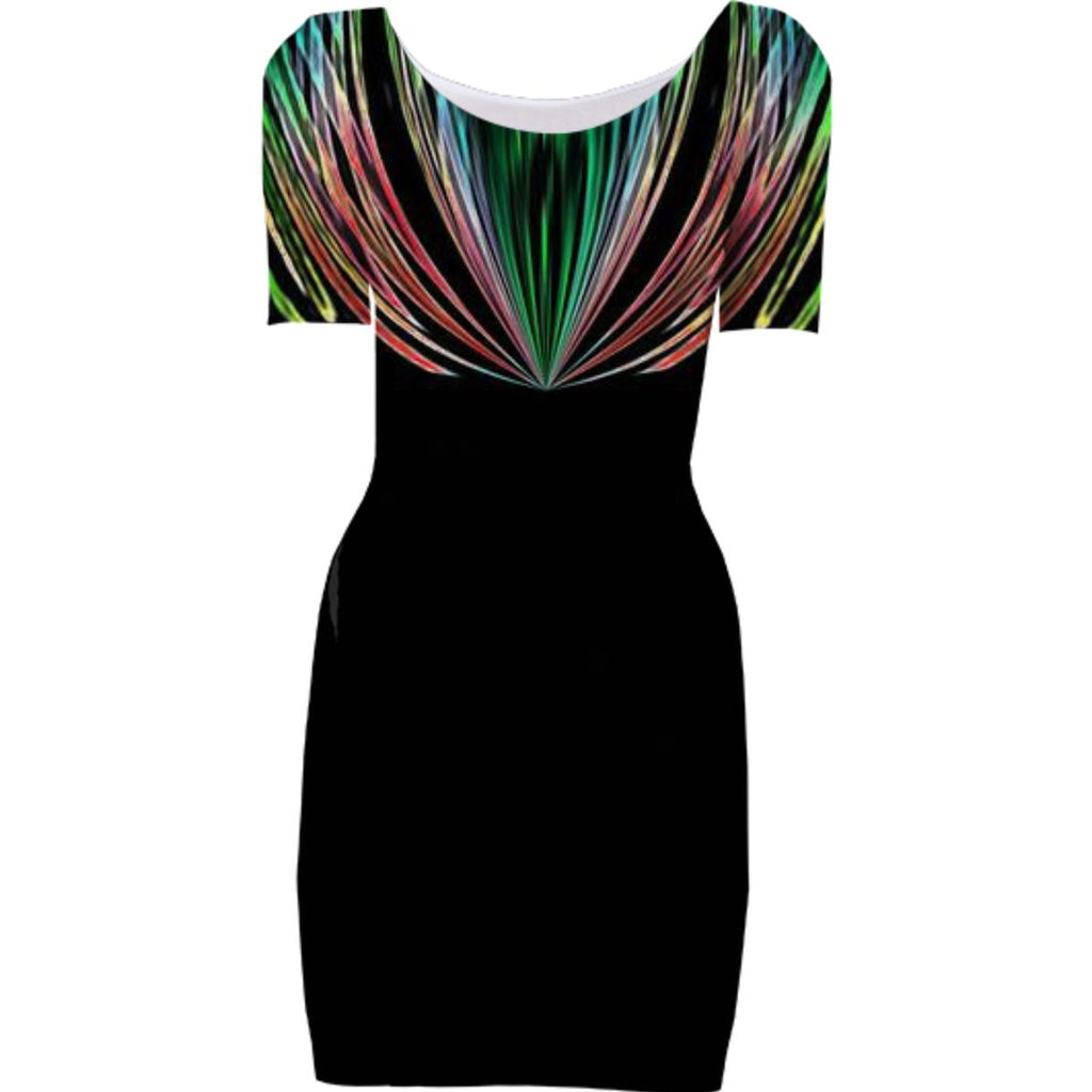 Black Stripe Top Bodycon Dress