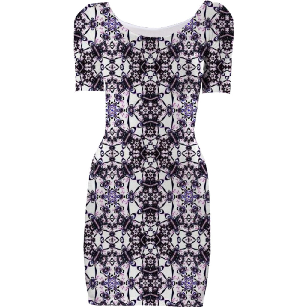 Black White Lace Bodycon Dress