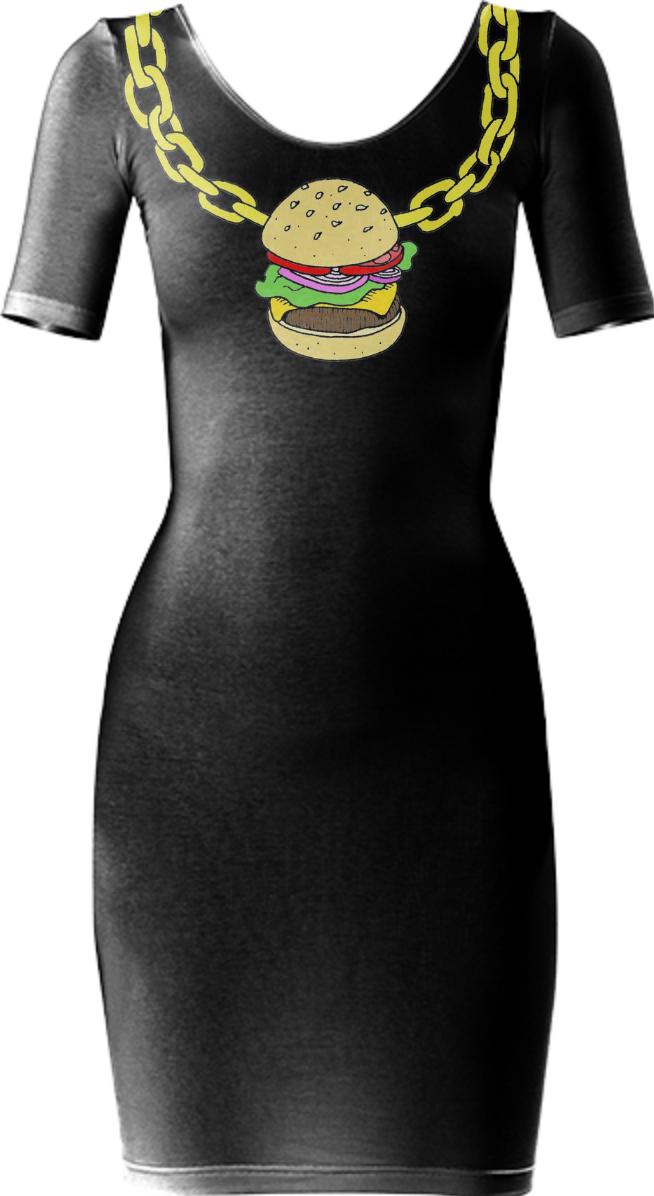 Burger Bling Bodycon Dress