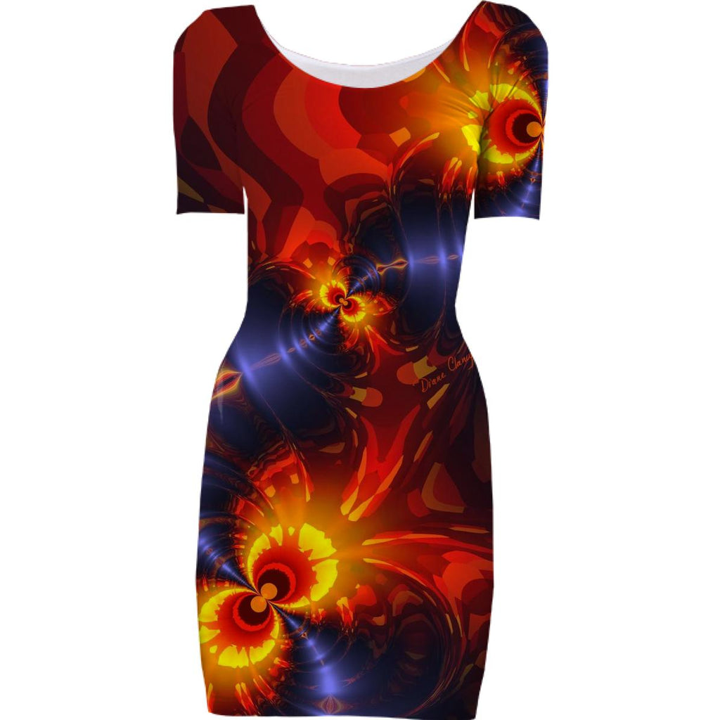 Butterfly Eyes Abstract Fractal Violet and Gold Wings