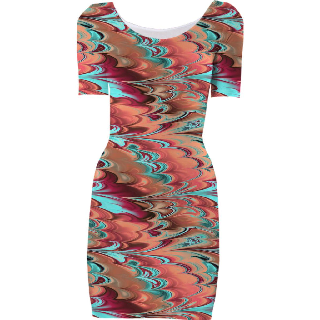 Color Swirls Bodycon Dress
