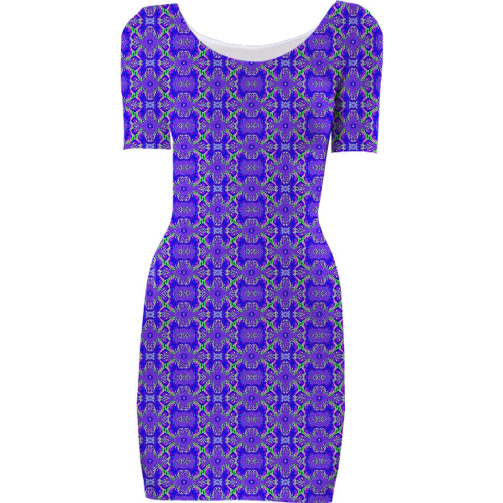 Dark Blue Pattern Bodycon Dress