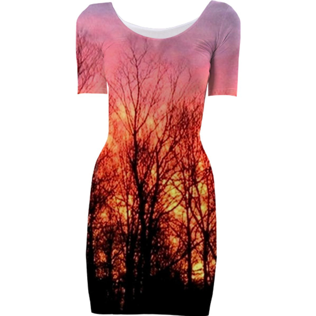 Fire of Sunrise Bodycon Dress