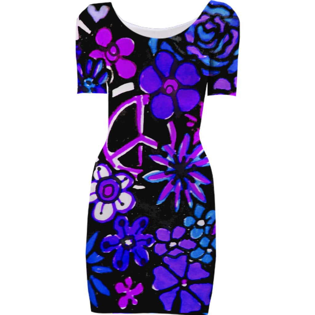 Flower Power Purple Peace Love