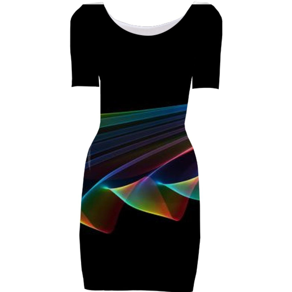 Flowing Fabric of Rainbow Light Abstract Fractal