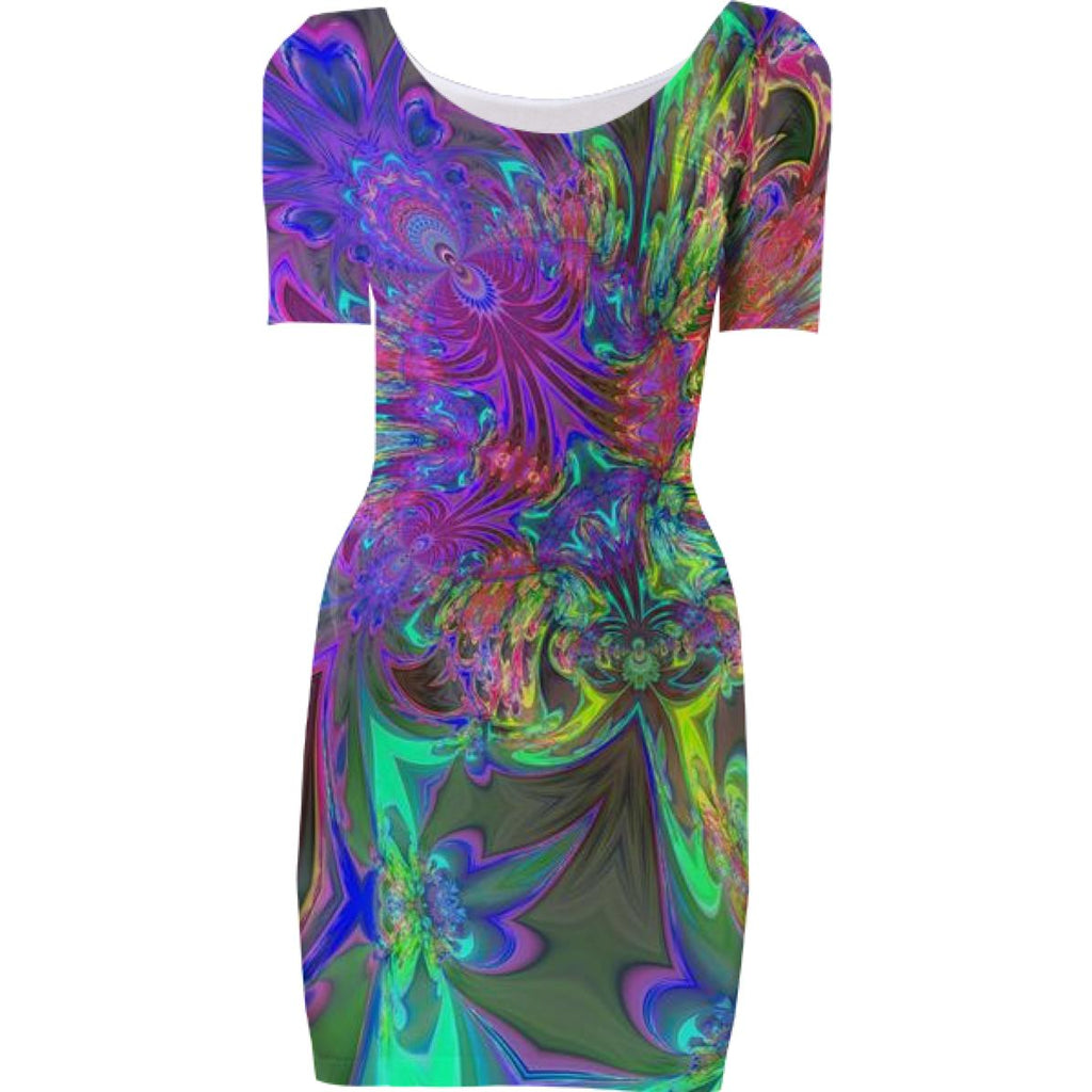 Glowing Burst of Color Abstract Teal Violet Deva