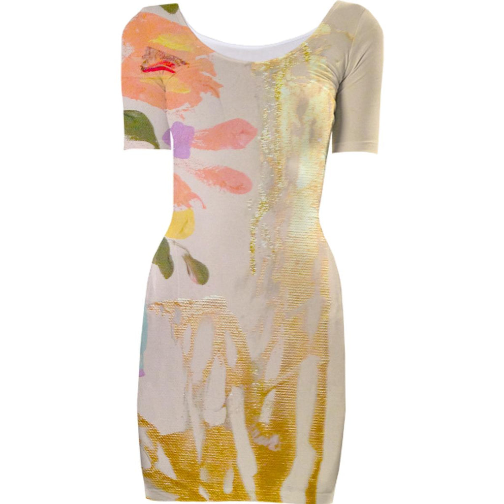 Gold Body Con Dress