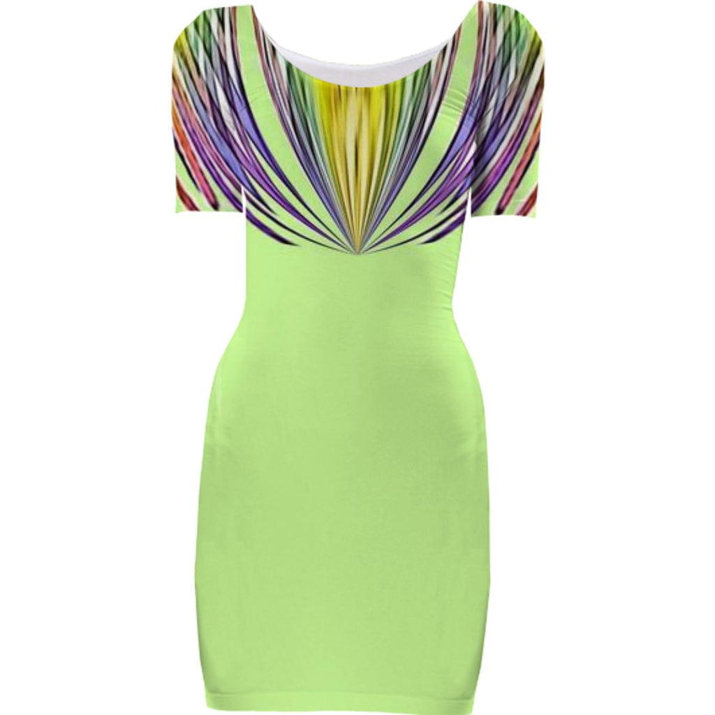 Green Stripe Top Bodycon Dress
