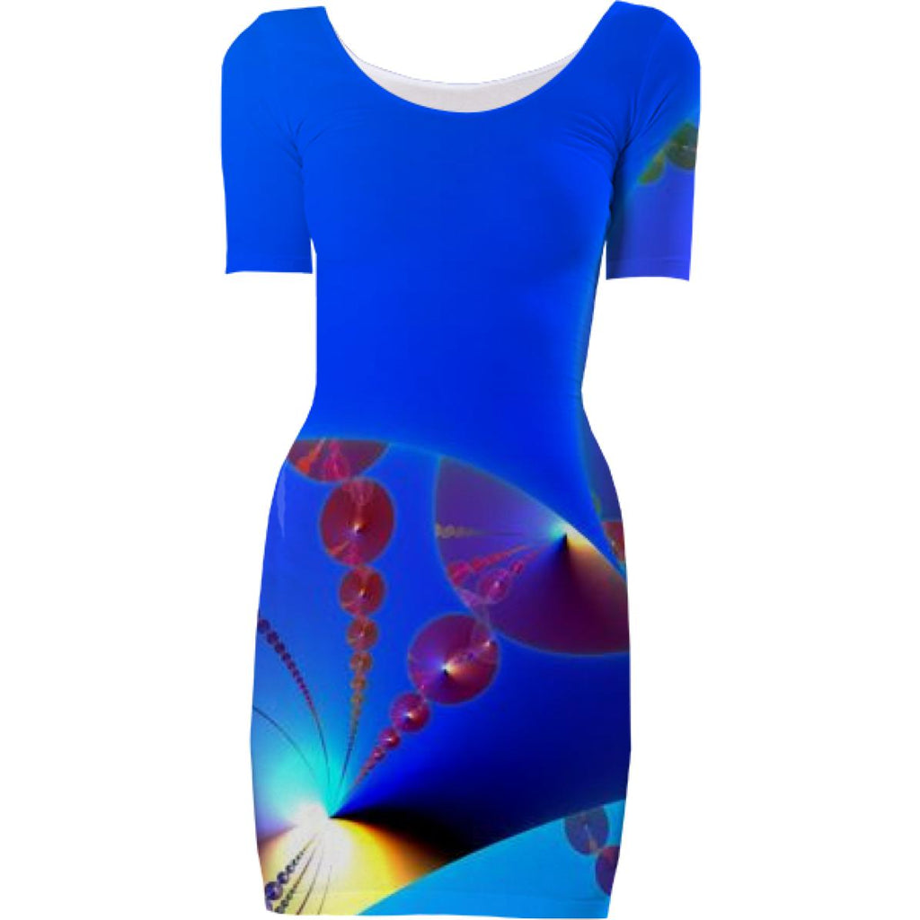 Inside Out II Abstract Azure Blue Golden Worlds