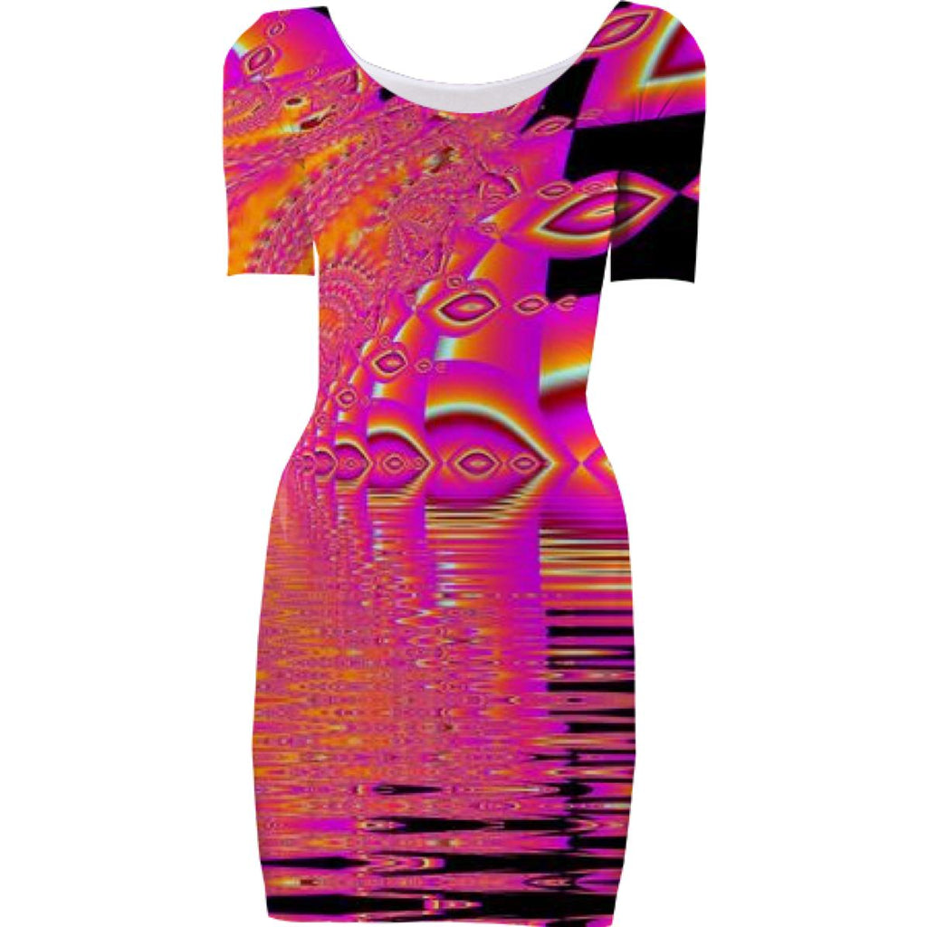 Magenta Boardwalk Carnival Abstract Ocean Shimmer