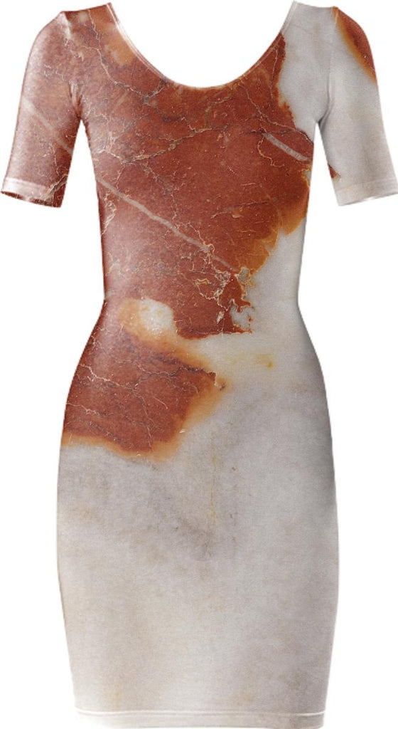 marble bodycon dress