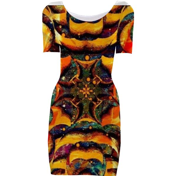 Multicolored Print Dress