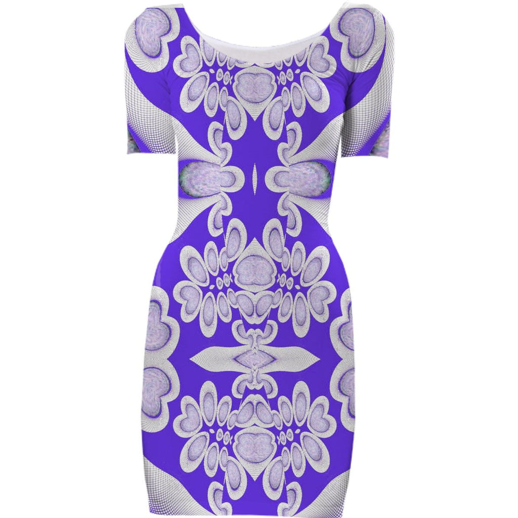 Orb Photo Fractal Purple Bodycon Dress