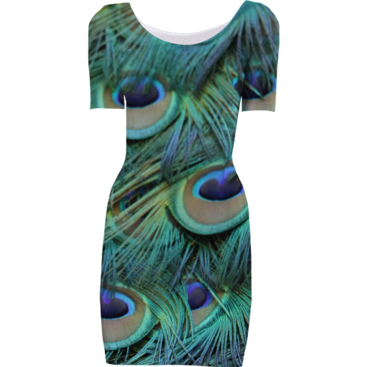 peacock bodycon dress Peacock Bodycon Dress By Ardyce