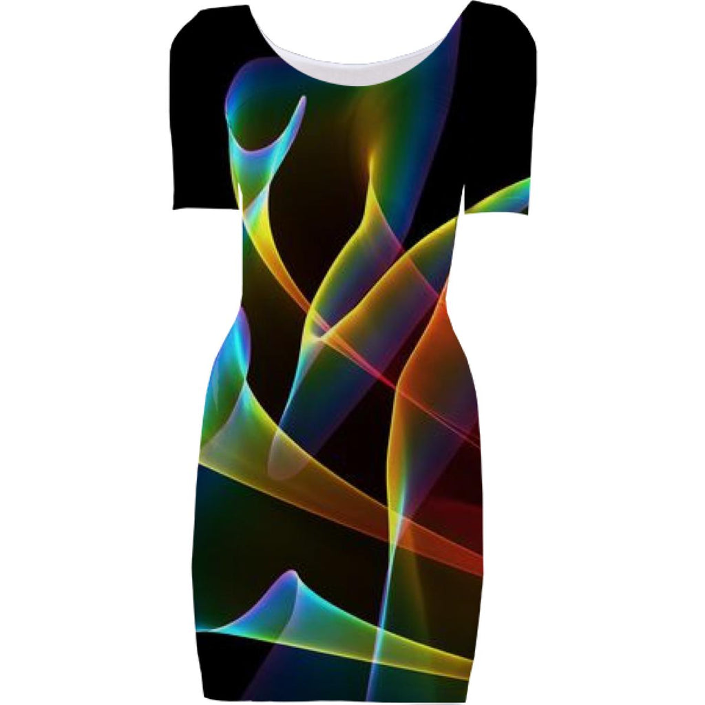 Peacock Symphony Abstract Fractal Rainbow Music