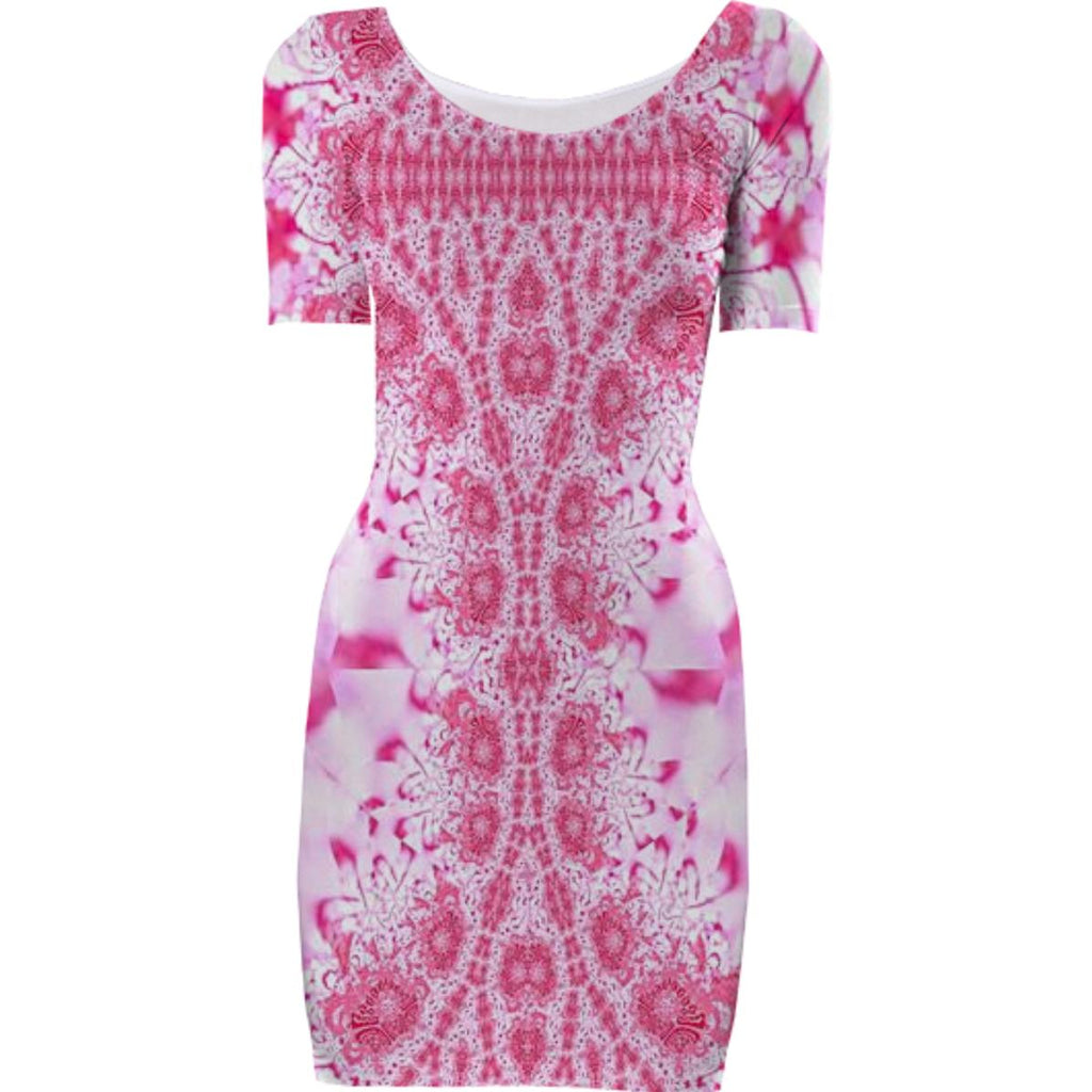 Pink Lace Bodycon Dress