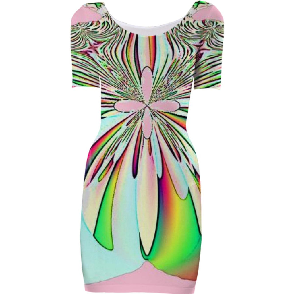 Pink Rainbow Bodycon Dress
