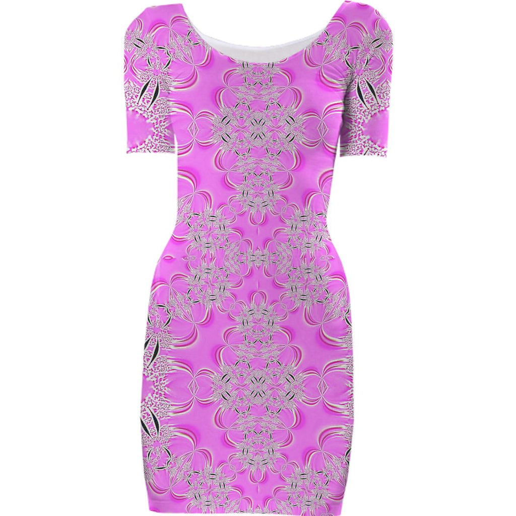 Pink Rings Bodycon Dress