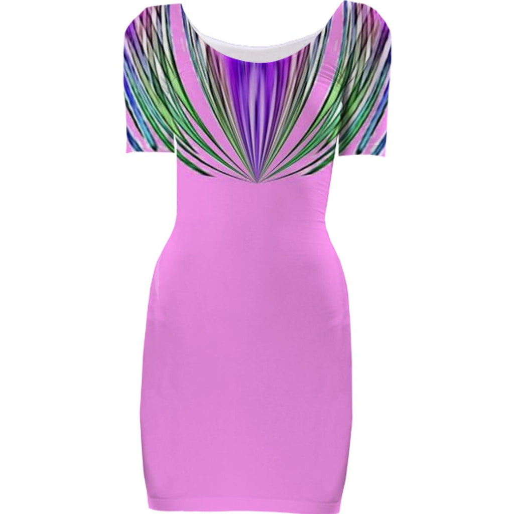 Pink Stripe Top Bodycon Dress