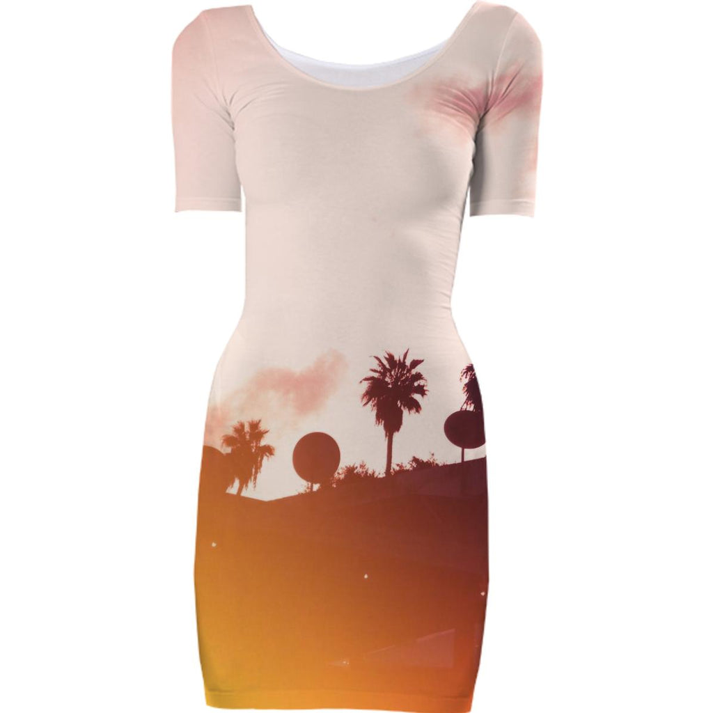 PINK SUNSET BODYCON DRESS