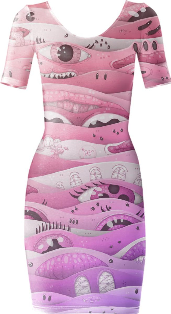 psychedelic bodycon dress Psychedelic Hippie Boho Bodycon Midriff Cutout Stretch Mini Dress