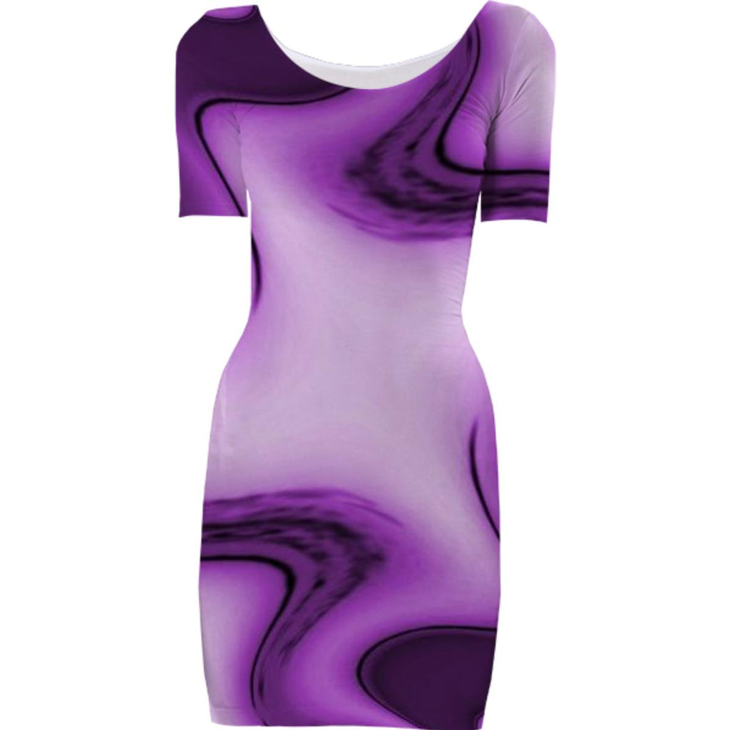 Purple Swirl Bodycon Dress