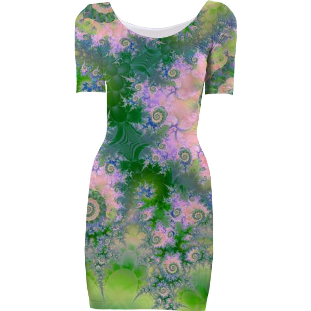 Rose Apple Green Dreams Abstract Fractal Water Garden