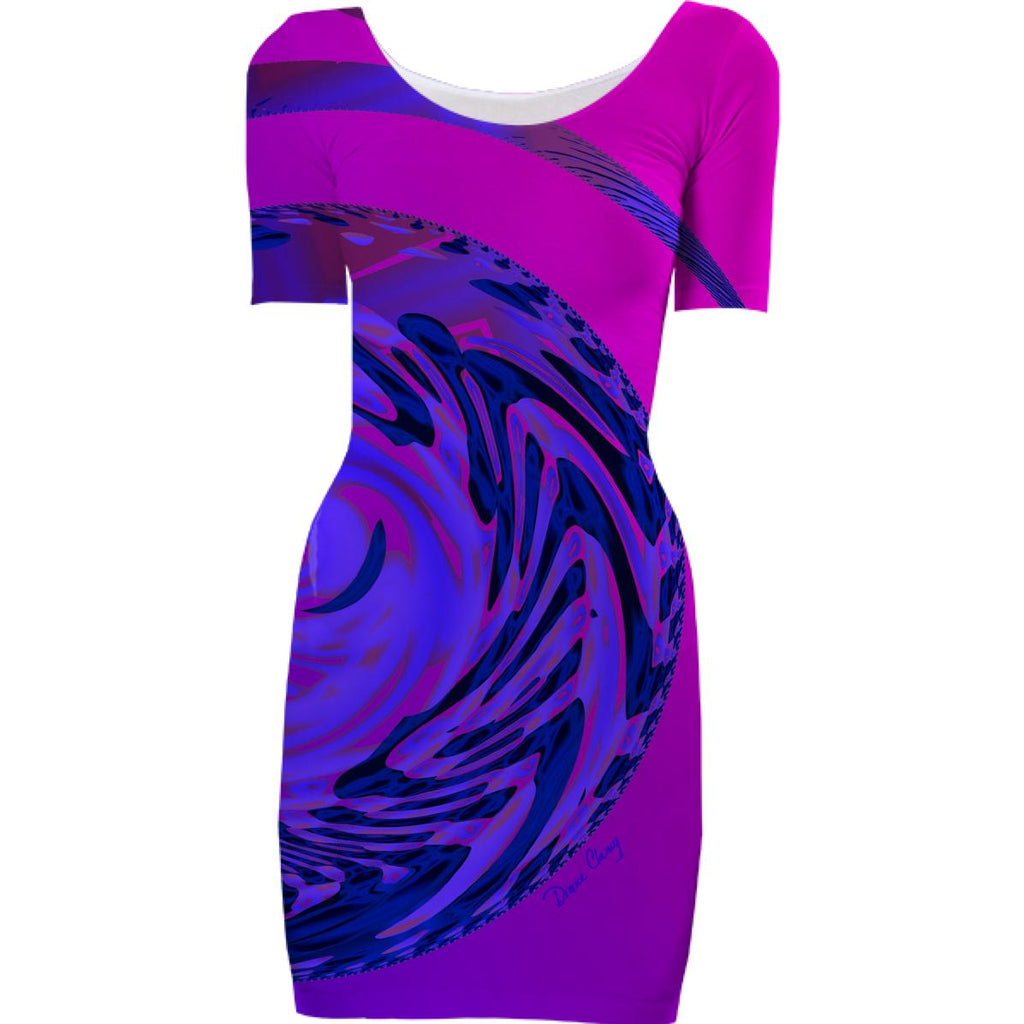 Rose Indigo Spiral Outward into the Cosmos