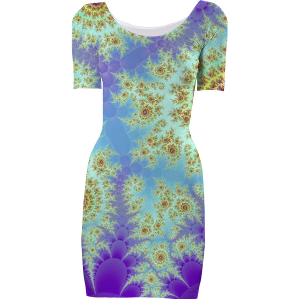 Spirals of Light Abstract Violet Blue