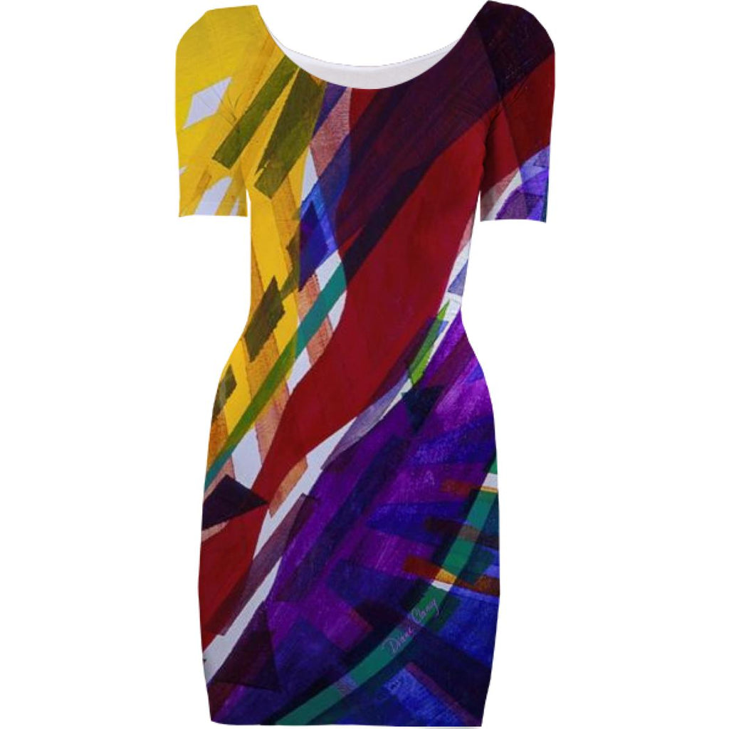 The City II Abstract Cityscape Rainbow Streams