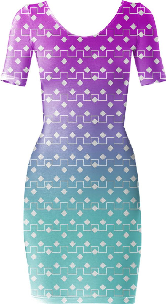 Violet and Teal Geometric Pattern