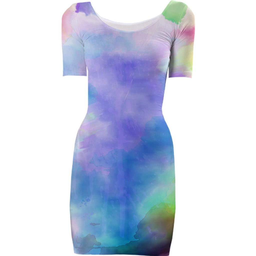 Watercolor Bodycon Dress
