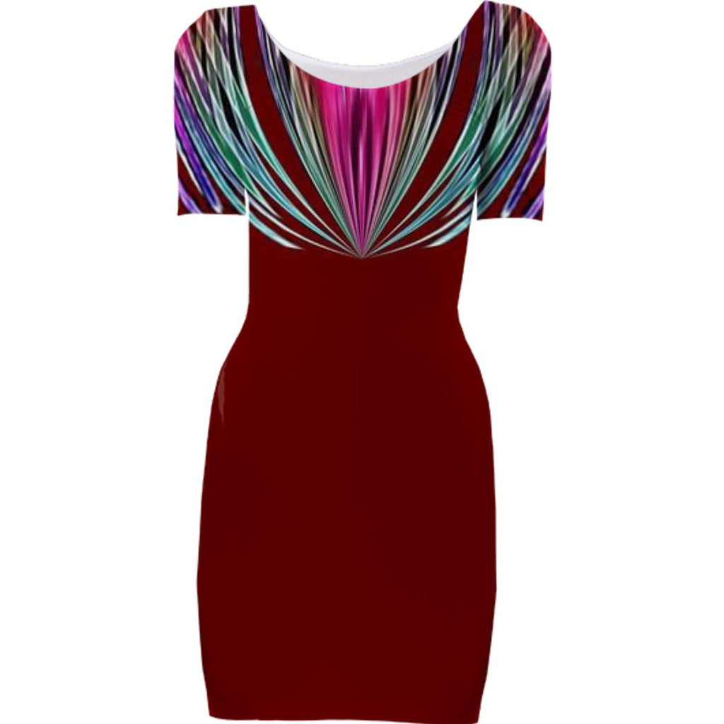 Wine Stripe Top Bodycom Dress
