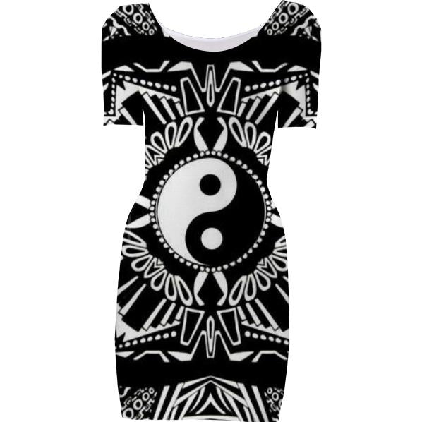 Yin and Yang Body Con Dress