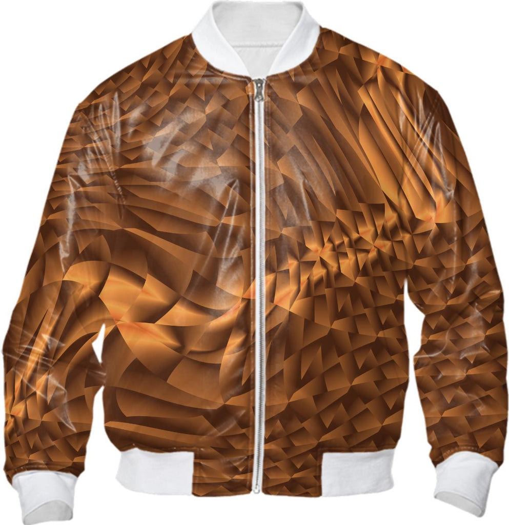 Abstract 365 Bronze Tones Bomber Jacket