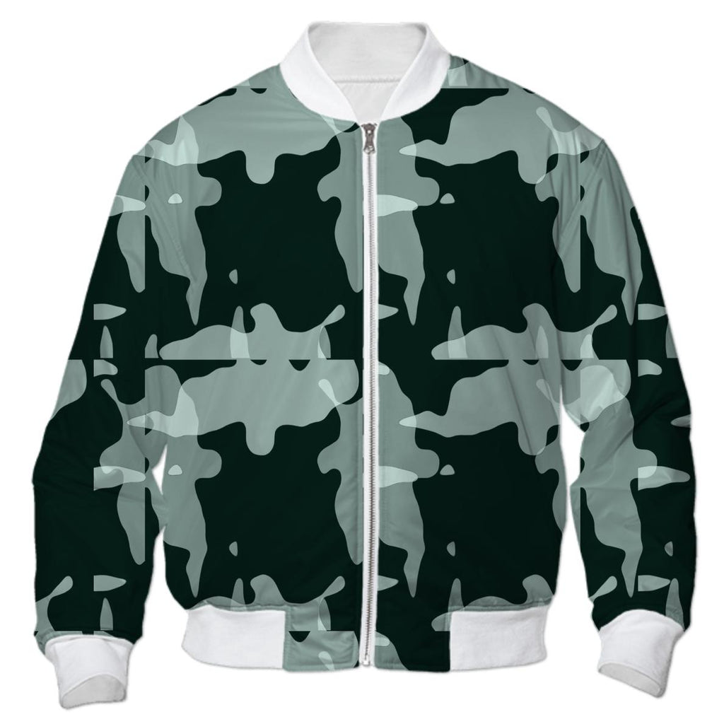 ABSTRACT CAMOUFLAGE BOMBER JACKET