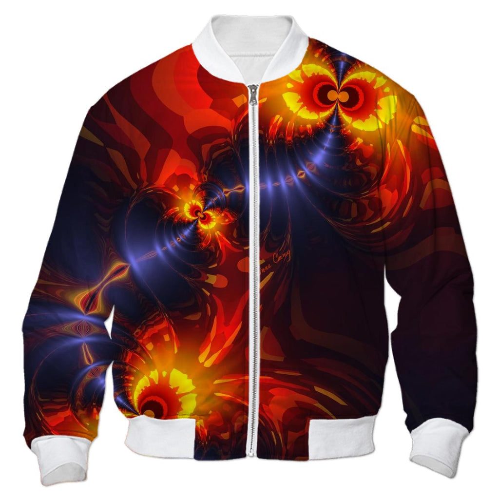 Butterfly Eyes Abstract Fractal Violet and Gold Wings