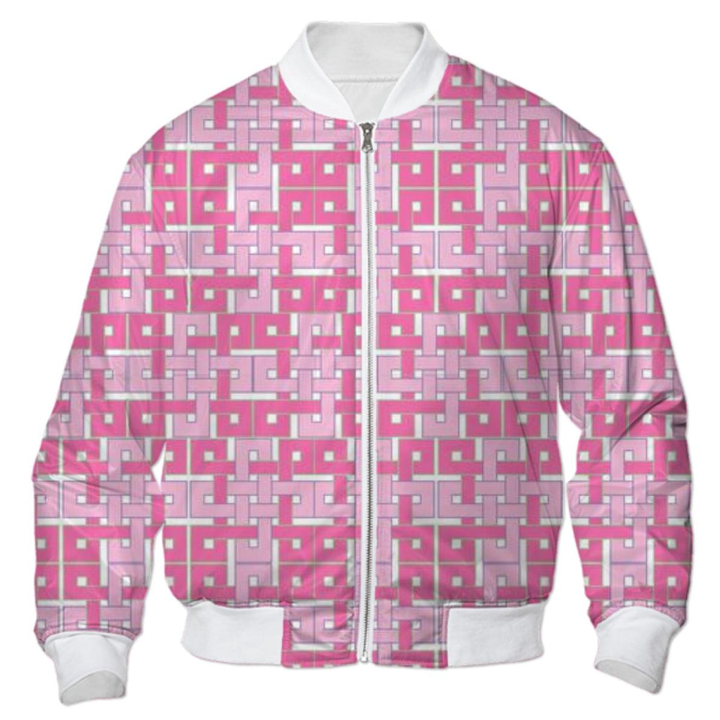 Celtic Squares in Pink Bomber Jacket
