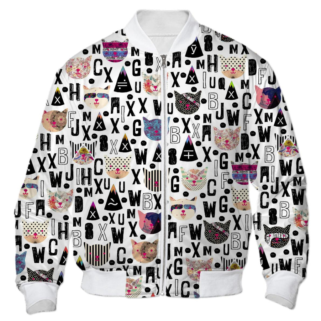 Cosmic Cats ix iv UNISEX BOMBER JACKET