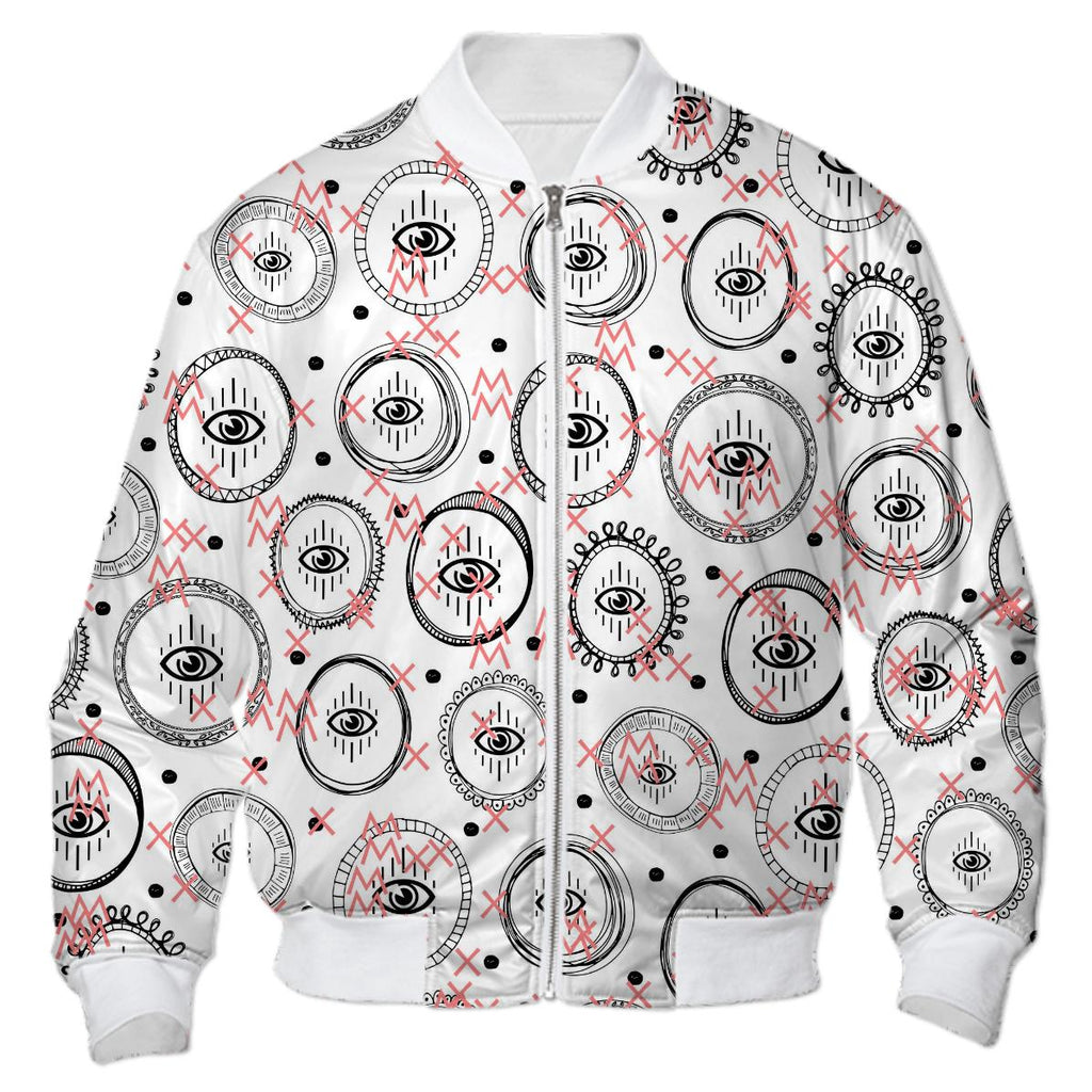 E Y E S WW MM UNISEX BOMBER JACKET