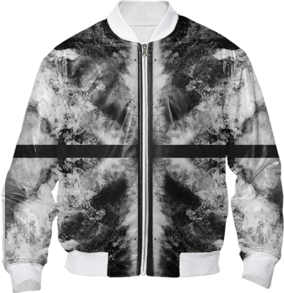 fire and ice black and white bomber