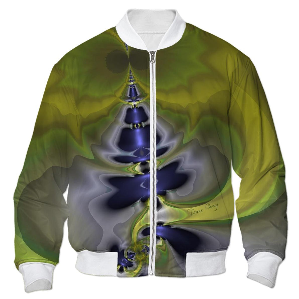 Gray Goblin in Green Abstract Fractal Fun Spooky Imp