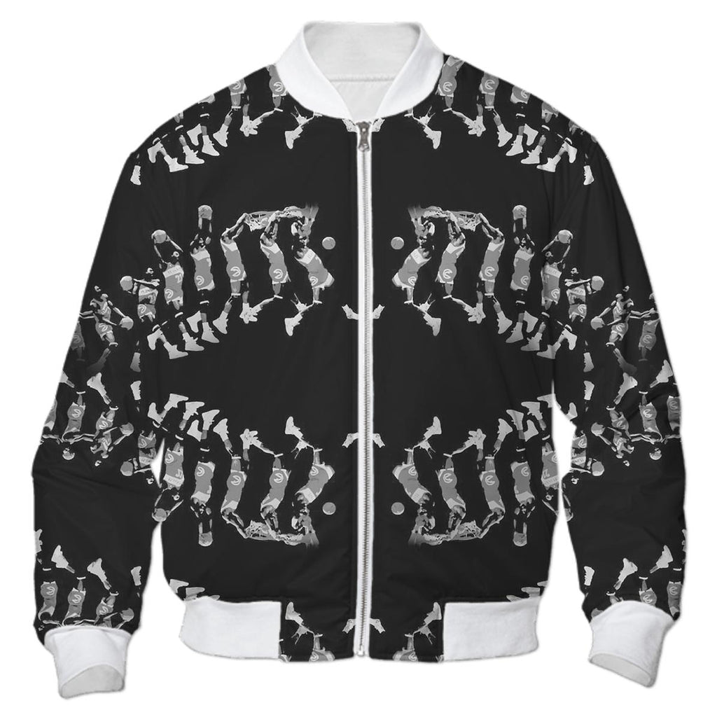 MJ Black And White Bomber