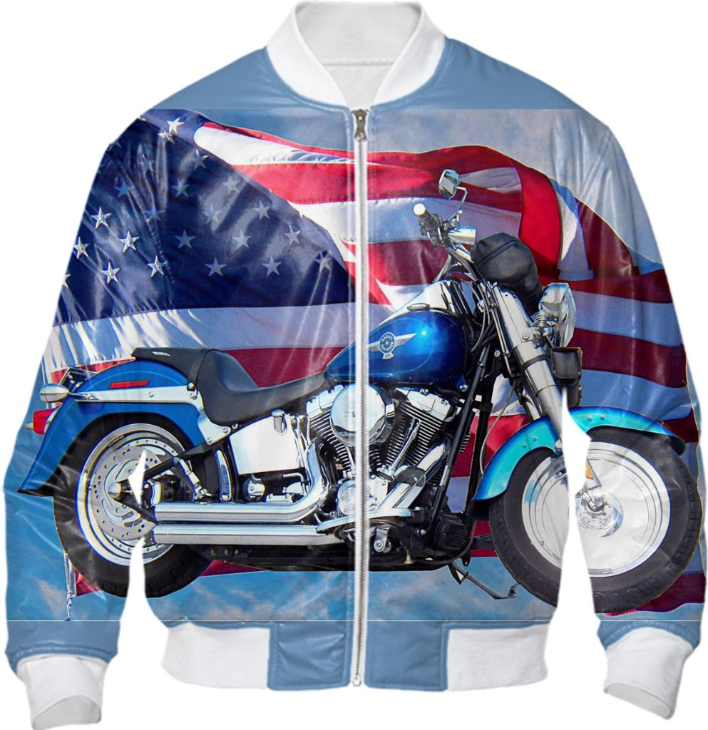 MOTORCYCLE USA FLAG