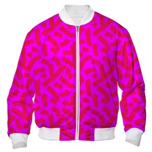 Neon Pink Cheesedoodles Bomber Jacket