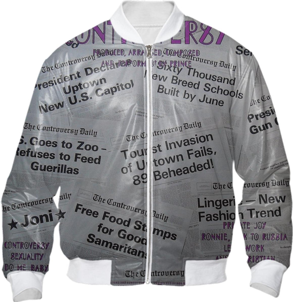 Prince Controversy Back Cover Bomber Jacket