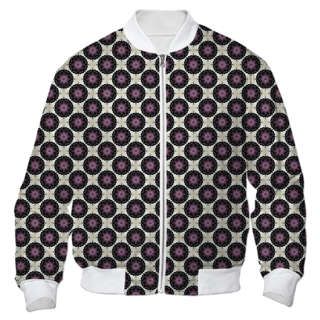 Purple Buttons Bomber Jacket