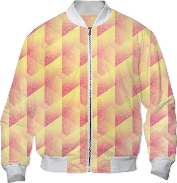 Geometric Pink Yellow BOMBERJACKET